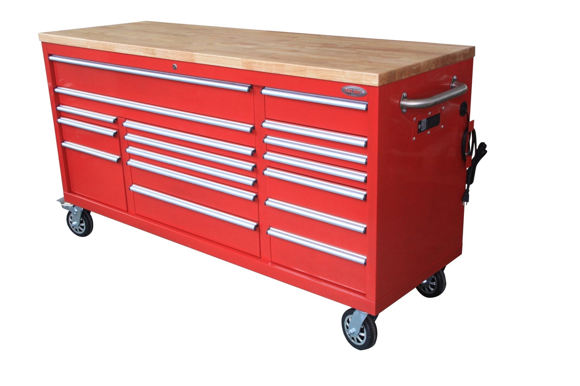 6 FT 17 DRAWER FATBOY TOOL BENCH WORKBENCH WITH POWER & USB - with Blue | Sold by Uncle Wiener's Wholesale