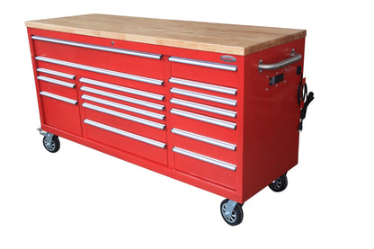 6 FT 17 DRAWER FATBOY TOOL BENCH WORKBENCH WITH POWER & USB - with Blue | Sold by Uncle Wiener's Wholesale