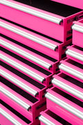6 FT 17 DRAWER FATBOY TOOL BENCH WORKBENCH WITH POWER & USB - with Neon Pink | Sold by Uncle Wiener's Wholesale