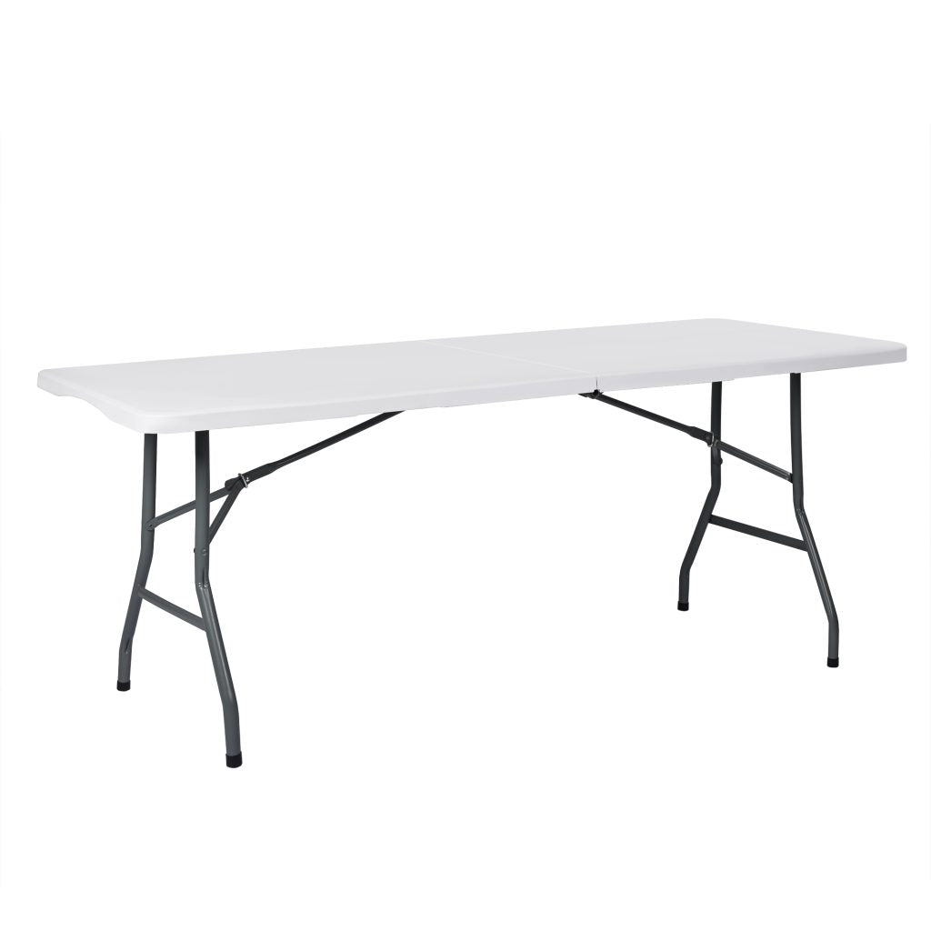 New 6 Ft Bi - Fold Folding Table – Heavy - Duty, Portable, Indoor/Outdoor Use AMPCT1807 - with | Sold by Uncle Wiener's Wholesale