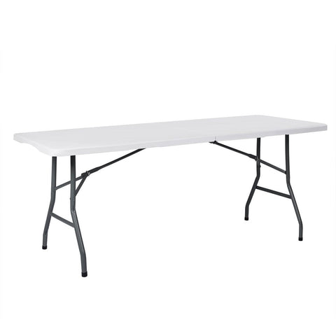 New 6 Ft Bi - Fold Folding Table – Heavy - Duty, Portable, Indoor/Outdoor Use AMPCT1807 - with | Sold by Uncle Wiener's Wholesale