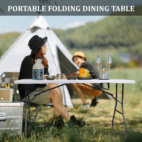 6 Ft Bi-Fold Folding Table – Side View
Folding Utility Table with Handle – Outdoor Use
Heavy-Duty Folding Table – Collapsed for Storage
Plastic Bi-Fold Table – Metal Frame Detail
Event and Office Folding Table – 6 Foot Size