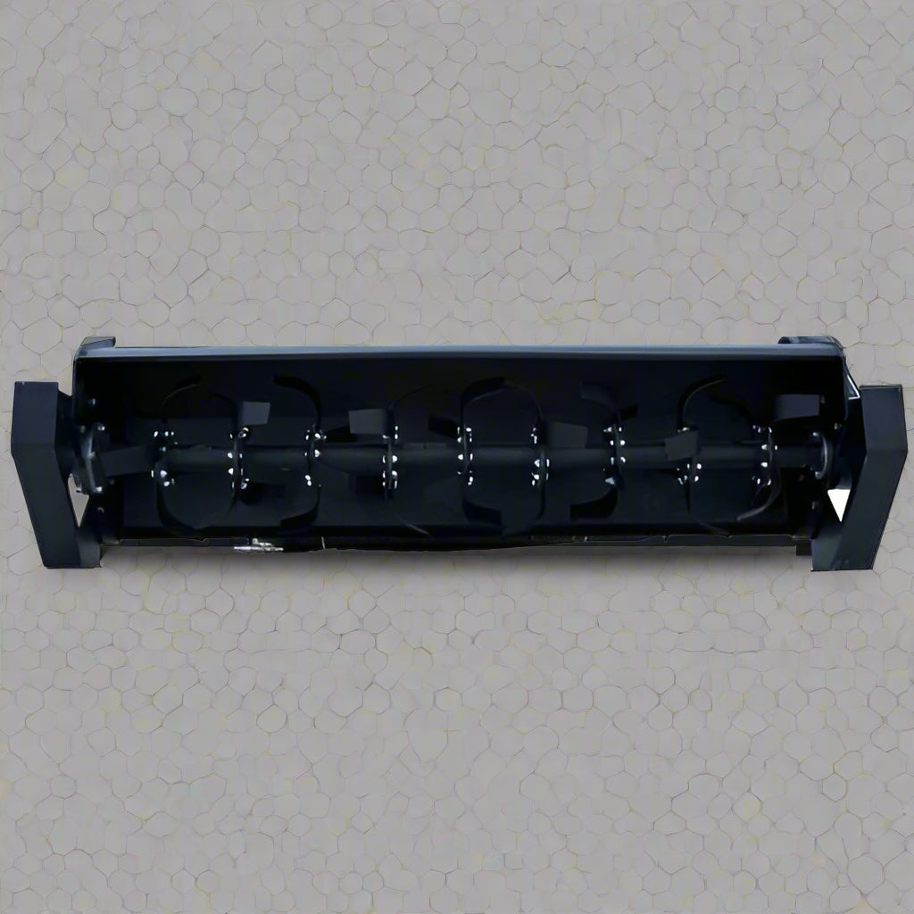 6 FT Skid Steer Rototiller Attachment – Side View
Hydraulic Rotary Tiller Cultivator for Skid Steer Loaders
Heavy-Duty Garden and Soil Tiller Attachment
507 lb Skid Steer Soil Prep Tool with 72-Inch Width
Rotary Tiller Hydraulic Drive System – Rear View