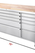 6 FT STAINLESS STEEL 15 DRAWER TOOL BENCH HTC7215W - with | Sold by Uncle Wiener's Wholesale