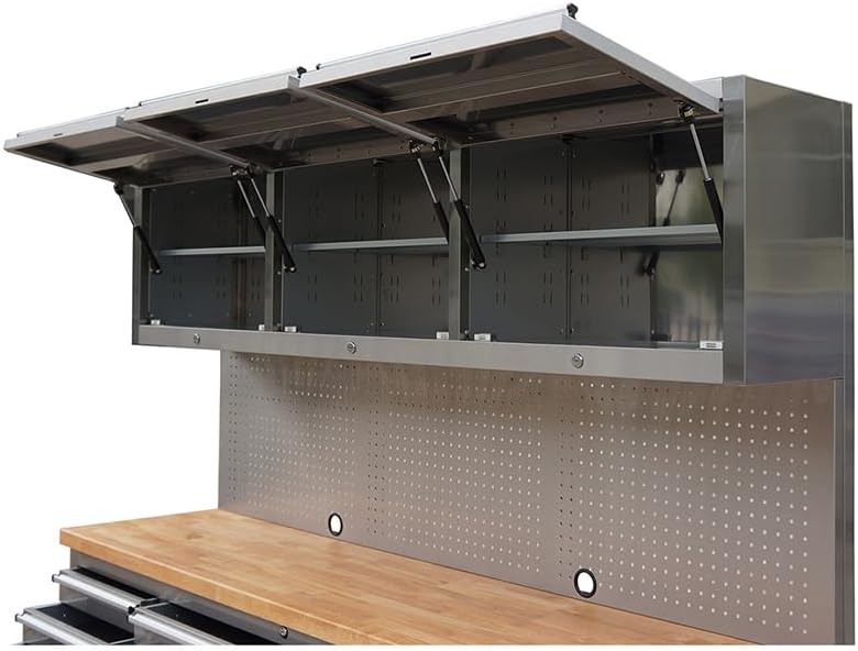 6 FT Stainless Steel Tool Bench – Front View
HTC7218W Workstation with Upper Cabinets
18-Drawer Industrial Tool Storage Bench
Stainless Tool Bench with Hardwood Top
Mobile Stainless Workbench with Lockable Casters