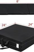 Foldable 6x2 Ft Black Yoga Gym Mat

Tri-Fold Compact Exercise Mat Side View

Closed Tri-Fold Fitness Mat for Storage

Yoga Mat Folded in Black EPE Foam

Portable Mat with Carry Handles