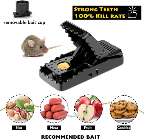 NEW 6 Pack ABS Mouse Snap Traps 6720617 - with | Sold by Uncle Wiener's Wholesale