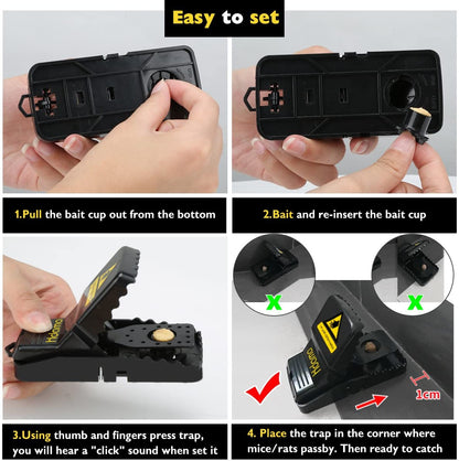 NEW 6 Pack ABS Mouse Snap Traps 6720617 - with | Sold by Uncle Wiener's Wholesale