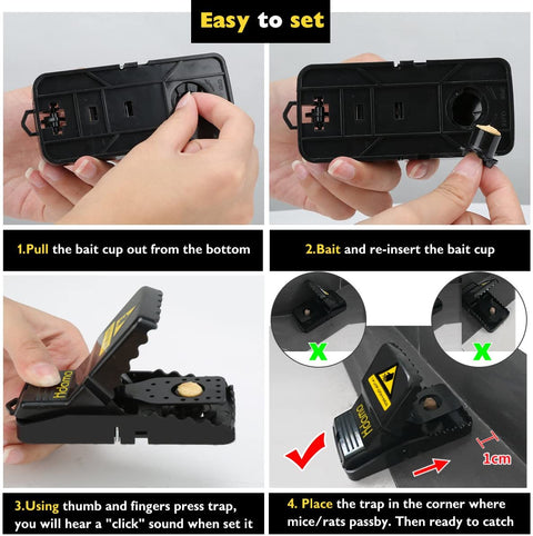 NEW 6 Pack ABS Mouse Snap Traps 6720617 - with | Sold by Uncle Wiener's Wholesale