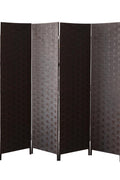 New 6 - Panel Double - Sided Room Divider with Arched Top – Privacy Screen in Brown or Black – SKU 4BK6P / 4BK6PB - with Brown | Sold by Uncle Wiener's Wholesale