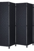 New 6 - Panel Double - Sided Room Divider with Arched Top – Privacy Screen in Brown or Black – SKU 4BK6P / 4BK6PB - with Brown | Sold by Uncle Wiener's Wholesale