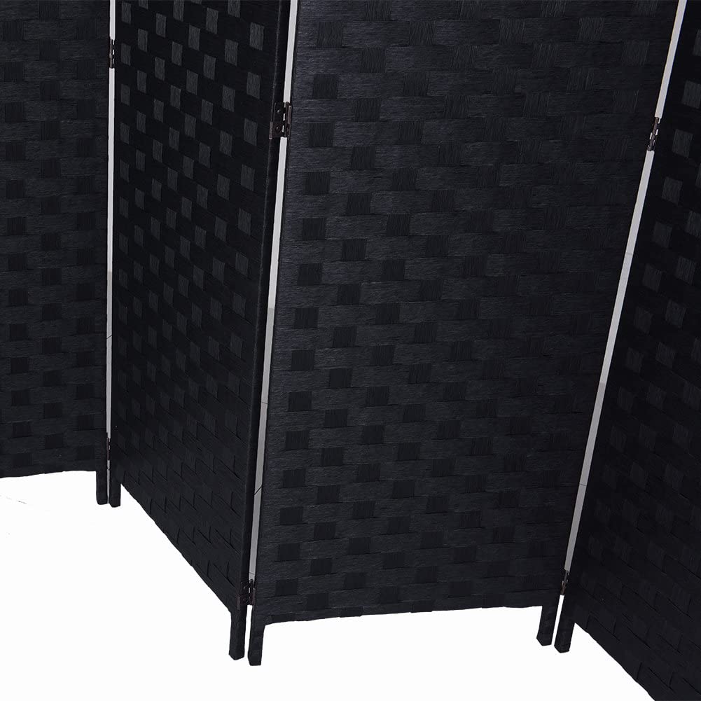 New 6 - Panel Double - Sided Room Divider with Arched Top – Privacy Screen in Brown or Black – SKU 4BK6P / 4BK6PB - with Brown | Sold by Uncle Wiener's Wholesale
