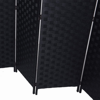 New 6 - Panel Double - Sided Room Divider with Arched Top – Privacy Screen in Brown or Black – SKU 4BK6P / 4BK6PB - with Brown | Sold by Uncle Wiener's Wholesale