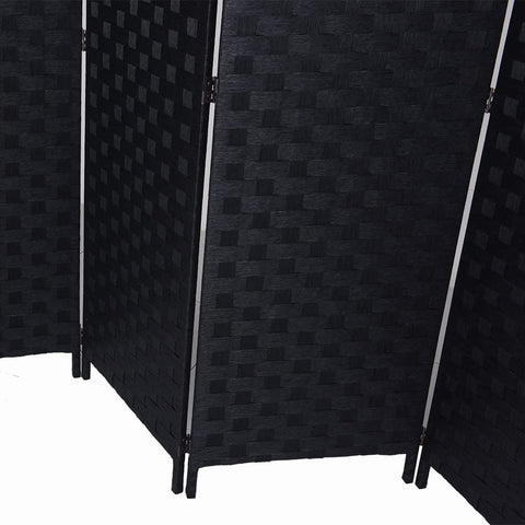 New 6 - Panel Double - Sided Room Divider with Arched Top – Privacy Screen in Brown or Black – SKU 4BK6P / 4BK6PB - with Brown | Sold by Uncle Wiener's Wholesale