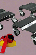 6-Piece 1500 LB Snowmobile Dolly Set with Straps & Casters | SSNDS