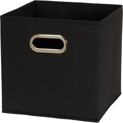 6-Pack Foldable Fabric Storage Bins – Black 11x11 Cube Organizers with Handles for Closet, Shelf, and Home Storage