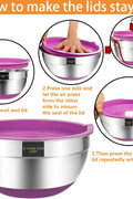 "6-Piece Stainless Steel Mixing Bowl Set with Colorful Lids"

"Non-Slip Silicone Base Stainless Mixing Bowls for Baking and Prep"

"Nesting Stainless Steel Bowls with BPA-Free Lids for Food Storage"

"Durable and Lightweight Mixing Bowls Set for Kitchen Use"

"Color Coded Lids Stainless Steel Prep Bowls Set"

