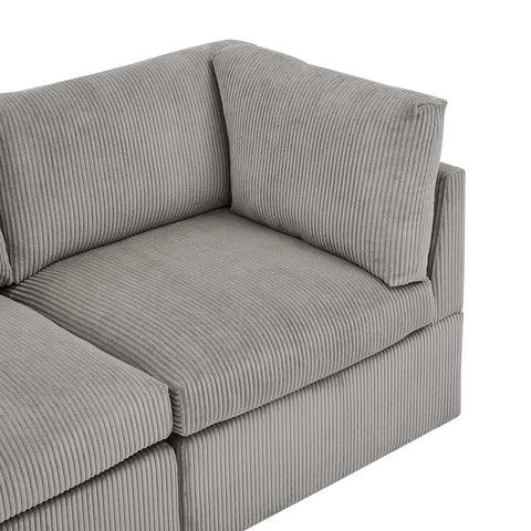 6-Piece Corduroy Sectional Sofa in Dark Gray – Front View

Modular Living Room Sofa Set with Plush Ribbed Upholstery

Light Gray Corduroy Sectional Sofa – Modern Design

Configurable Corduroy Sectional Couch – 6 Pieces

Contemporary Plush Sofa with Deep Seating for Living Room