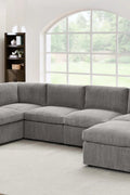 6-Piece Corduroy Sectional Sofa in Dark Gray – Front View

Modular Living Room Sofa Set with Plush Ribbed Upholstery

Light Gray Corduroy Sectional Sofa – Modern Design

Configurable Corduroy Sectional Couch – 6 Pieces

Contemporary Plush Sofa with Deep Seating for Living Room
