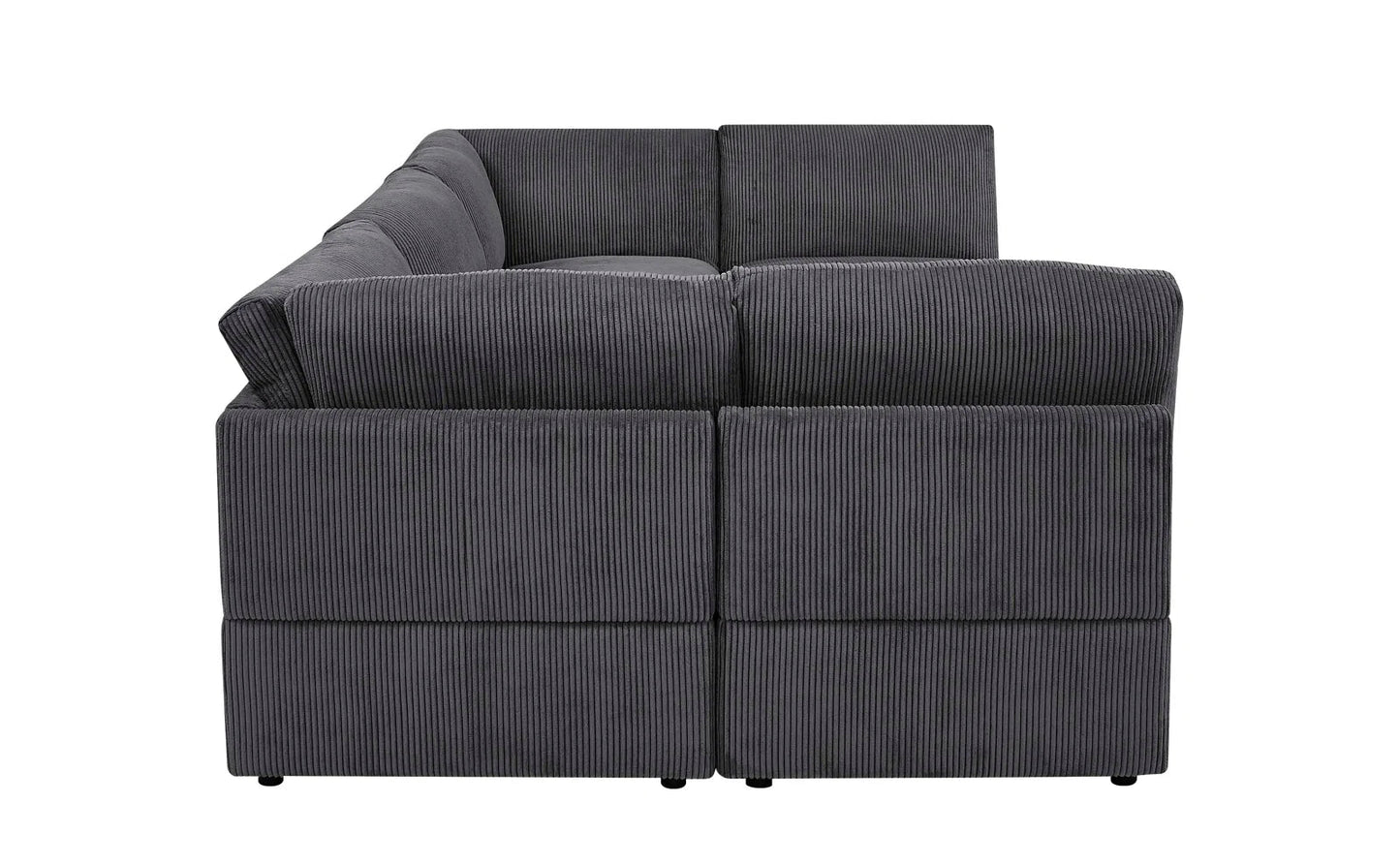 6-Piece Corduroy Sectional Sofa in Dark Gray – Front View

Modular Living Room Sofa Set with Plush Ribbed Upholstery

Light Gray Corduroy Sectional Sofa – Modern Design

Configurable Corduroy Sectional Couch – 6 Pieces

Contemporary Plush Sofa with Deep Seating for Living Room