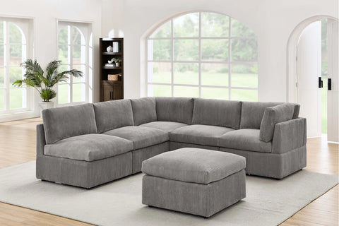 6-Piece Corduroy Sectional Sofa in Dark Gray – Front View

Modular Living Room Sofa Set with Plush Ribbed Upholstery

Light Gray Corduroy Sectional Sofa – Modern Design

Configurable Corduroy Sectional Couch – 6 Pieces

Contemporary Plush Sofa with Deep Seating for Living Room