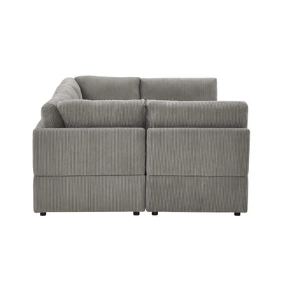 6-Piece Corduroy Sectional Sofa in Dark Gray – Front View

Modular Living Room Sofa Set with Plush Ribbed Upholstery

Light Gray Corduroy Sectional Sofa – Modern Design

Configurable Corduroy Sectional Couch – 6 Pieces

Contemporary Plush Sofa with Deep Seating for Living Room