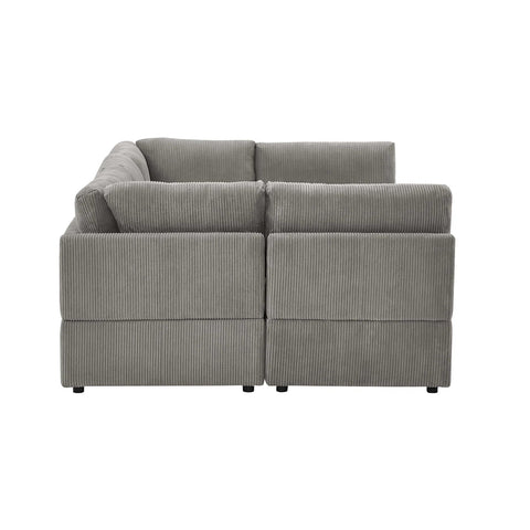 6-Piece Corduroy Sectional Sofa in Dark Gray – Front View

Modular Living Room Sofa Set with Plush Ribbed Upholstery

Light Gray Corduroy Sectional Sofa – Modern Design

Configurable Corduroy Sectional Couch – 6 Pieces

Contemporary Plush Sofa with Deep Seating for Living Room
