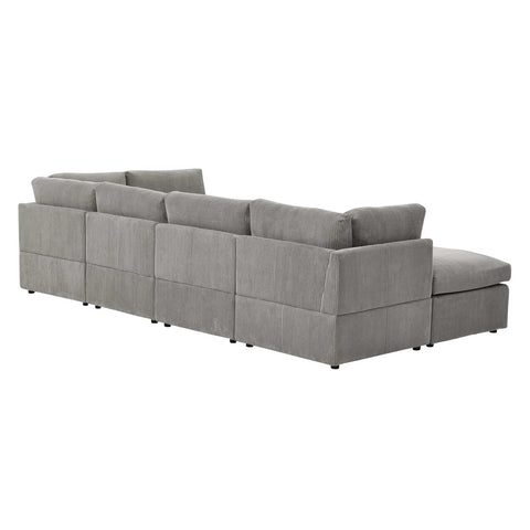 6-Piece Corduroy Sectional Sofa in Dark Gray – Front View

Modular Living Room Sofa Set with Plush Ribbed Upholstery

Light Gray Corduroy Sectional Sofa – Modern Design

Configurable Corduroy Sectional Couch – 6 Pieces

Contemporary Plush Sofa with Deep Seating for Living Room