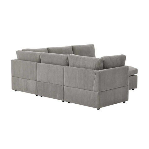 6-Piece Corduroy Sectional Sofa in Dark Gray – Front View

Modular Living Room Sofa Set with Plush Ribbed Upholstery

Light Gray Corduroy Sectional Sofa – Modern Design

Configurable Corduroy Sectional Couch – 6 Pieces

Contemporary Plush Sofa with Deep Seating for Living Room