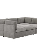 6-Piece Corduroy Sectional Sofa in Dark Gray – Front View

Modular Living Room Sofa Set with Plush Ribbed Upholstery

Light Gray Corduroy Sectional Sofa – Modern Design

Configurable Corduroy Sectional Couch – 6 Pieces

Contemporary Plush Sofa with Deep Seating for Living Room