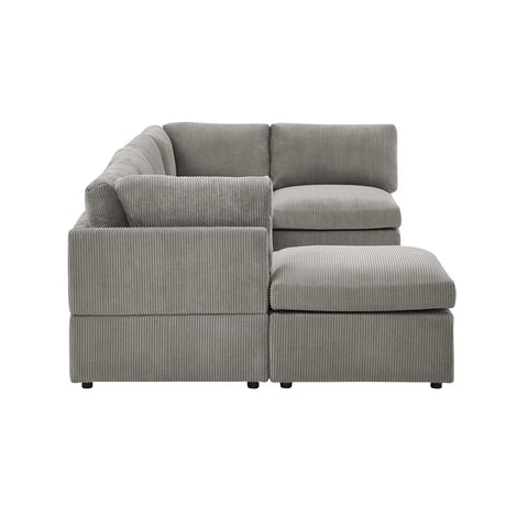 6-Piece Corduroy Sectional Sofa in Dark Gray – Front View

Modular Living Room Sofa Set with Plush Ribbed Upholstery

Light Gray Corduroy Sectional Sofa – Modern Design

Configurable Corduroy Sectional Couch – 6 Pieces

Contemporary Plush Sofa with Deep Seating for Living Room