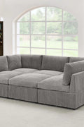 6-Piece Corduroy Sectional Sofa in Dark Gray – Front View

Modular Living Room Sofa Set with Plush Ribbed Upholstery

Light Gray Corduroy Sectional Sofa – Modern Design

Configurable Corduroy Sectional Couch – 6 Pieces

Contemporary Plush Sofa with Deep Seating for Living Room