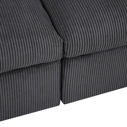 6-Piece Corduroy Sectional Sofa in Dark Gray – Front View

Modular Living Room Sofa Set with Plush Ribbed Upholstery

Light Gray Corduroy Sectional Sofa – Modern Design

Configurable Corduroy Sectional Couch – 6 Pieces

Contemporary Plush Sofa with Deep Seating for Living Room