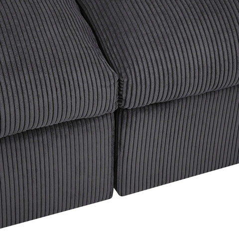 6-Piece Corduroy Sectional Sofa in Dark Gray – Front View

Modular Living Room Sofa Set with Plush Ribbed Upholstery

Light Gray Corduroy Sectional Sofa – Modern Design

Configurable Corduroy Sectional Couch – 6 Pieces

Contemporary Plush Sofa with Deep Seating for Living Room