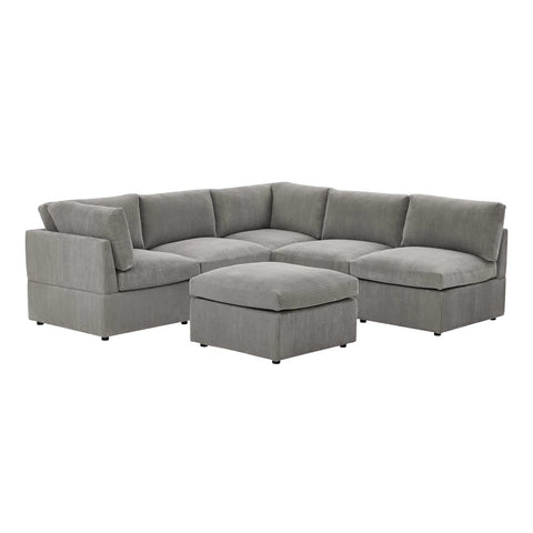 6-Piece Corduroy Sectional Sofa in Dark Gray – Front View

Modular Living Room Sofa Set with Plush Ribbed Upholstery

Light Gray Corduroy Sectional Sofa – Modern Design

Configurable Corduroy Sectional Couch – 6 Pieces

Contemporary Plush Sofa with Deep Seating for Living Room