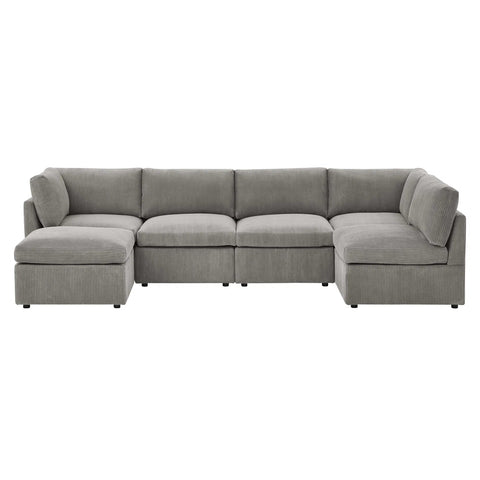 6-Piece Corduroy Sectional Sofa in Dark Gray – Front View

Modular Living Room Sofa Set with Plush Ribbed Upholstery

Light Gray Corduroy Sectional Sofa – Modern Design

Configurable Corduroy Sectional Couch – 6 Pieces

Contemporary Plush Sofa with Deep Seating for Living Room