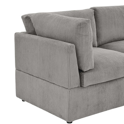 6-Piece Corduroy Sectional Sofa in Dark Gray – Front View

Modular Living Room Sofa Set with Plush Ribbed Upholstery

Light Gray Corduroy Sectional Sofa – Modern Design

Configurable Corduroy Sectional Couch – 6 Pieces

Contemporary Plush Sofa with Deep Seating for Living Room