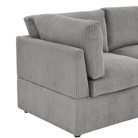 6-Piece Corduroy Sectional Sofa in Dark Gray – Front View

Modular Living Room Sofa Set with Plush Ribbed Upholstery

Light Gray Corduroy Sectional Sofa – Modern Design

Configurable Corduroy Sectional Couch – 6 Pieces

Contemporary Plush Sofa with Deep Seating for Living Room