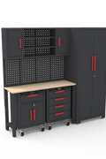 New 6 - Piece Garage Tool Bench Cabinet Set – Lockable Steel Storage – SKU206104 - with | Sold by Uncle Wiener's Wholesale