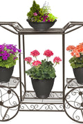 NEW 6 Tier Flower Pot Plant Holder &amp; Garden Cart Display Rack XY375C - with | Sold by Uncle Wiener's Wholesale