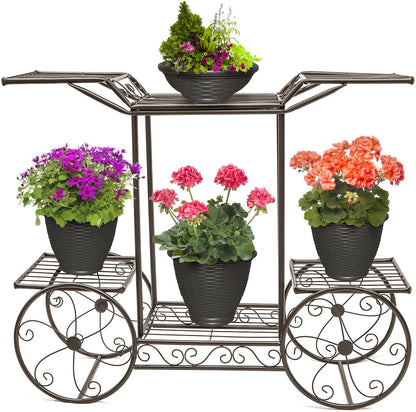 NEW 6 Tier Flower Pot Plant Holder &amp; Garden Cart Display Rack XY375C - with | Sold by Uncle Wiener's Wholesale
