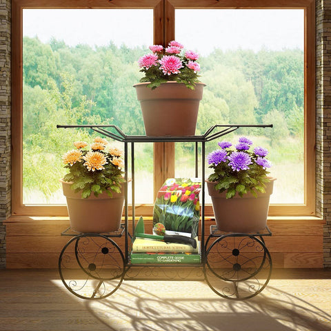 NEW 6 Tier Flower Pot Plant Holder &amp; Garden Cart Display Rack XY375C - with | Sold by Uncle Wiener's Wholesale