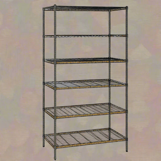 6-Tier Adjustable Wire Metal Shelving Rack – Full View

Heavy-Duty Garage Organizer Rack – Side Angle

Adjustable Wire Shelving – Assembly Guide Diagram

Industrial Metal Storage Rack – Loaded with Storage Bins

Garage Shelving Rack – Displayed in Workshop Setting