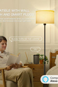 60 inch LED floor lamp with beige fabric shade

modern standing lamp for living room lighting

warm white 2700K LED reading lamp

tall bedroom lamp with metal stand and shade

decorative LED lamp for corners and nooks

