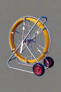 "600-foot fiberglass duct rodder on steel frame"

"heavy-duty cable pulling fish tape for electricians"

"yellow fiberglass wire rodder with wheels"

"8mm and 4mm fiberglass rodder models"

"telecom and electrical conduit pulling tool"