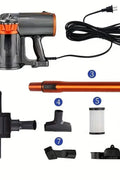 600W Compact Vacuum Cleaner with HEPA Filter – Full View

Bagless Multi-Surface Vacuum for Carpets, Rugs & Hard Floors

Lightweight Vacuum Cleaner with Attachments

Dust Container and HEPA Filter Components

Vacuum Packaging and Accessories Overview

Easy-to-Store Compact Vacuum for Small Spaces

High Suction Cyclonic HEPA Vacuum Close-Up