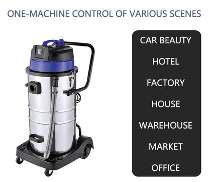 New 60L Wet & Dry Vacuum Cleaner – Heavy Duty Stainless Steel Shop Vac for Industrial & Commercial Use V5060L - with | Sold by Uncle Wiener's Wholesale