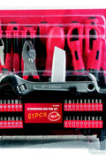 New 61 - Piece Tool Kit with Storage Rack – Hand Tools, Screwdrivers, Bits, Pliers, Wrench, Precision Set - with | Sold by Uncle Wiener's Wholesale