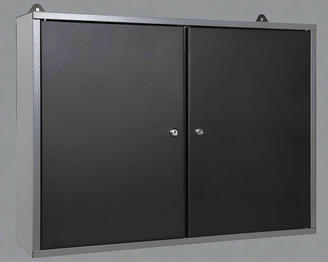 red metal tool bench with pegboard and cabinets
63-inch garage workbench for tool storage
black tool bench with drawers and upper cabinet
garage storage system with pegboard and drawers
workshop tool bench red and black finish