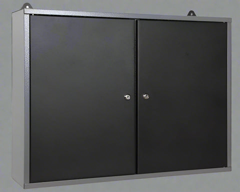 red metal tool bench with pegboard and cabinets
63-inch garage workbench for tool storage
black tool bench with drawers and upper cabinet
garage storage system with pegboard and drawers
workshop tool bench red and black finish